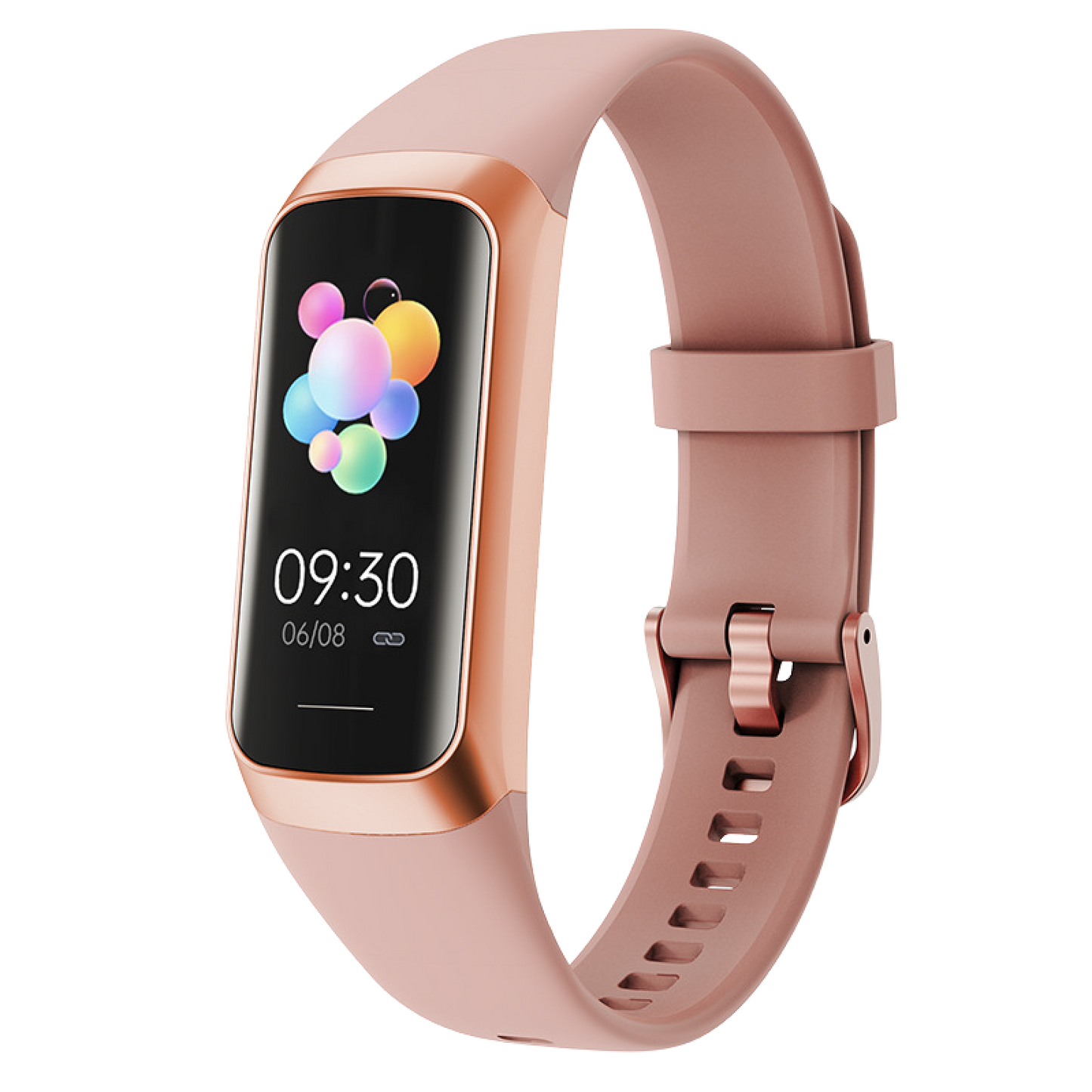 Smart Fitness Tracker – 1.1" AMOLED Display, 25 Sports Modes, Heart Rate & BP Monitor