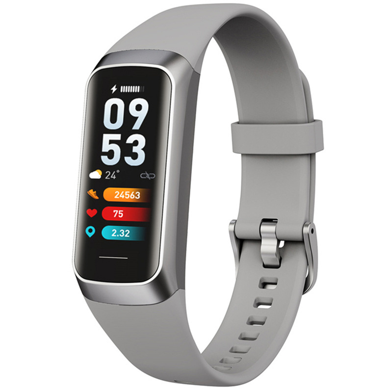 Smart Fitness Tracker – 1.1" AMOLED Display, 25 Sports Modes, Heart Rate & BP Monitor